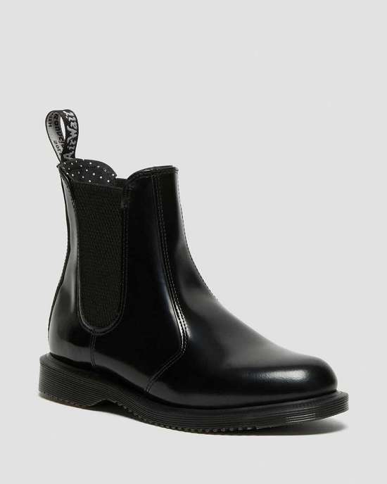 Botas Con Cordones Dr. Martens Flora Smooth Mujer Negros MX-29607